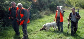 GERMOGLI PH-3-10-05- VAL DI SIEVE SANTA BRIGIDA CACCIA AL CINGHIALE CACCIATORI SELVAGGINA FUCILE