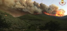 Incendio Monte Serra: cacciatori tra i soccorritori