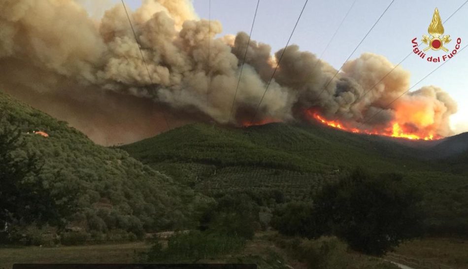 Incendio Monte Serra: cacciatori tra i soccorritori